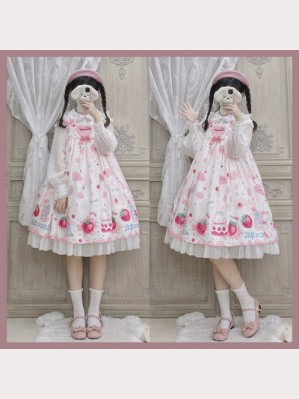 Strawberry Milk Sweet Lolita Dress JSK (UN217)